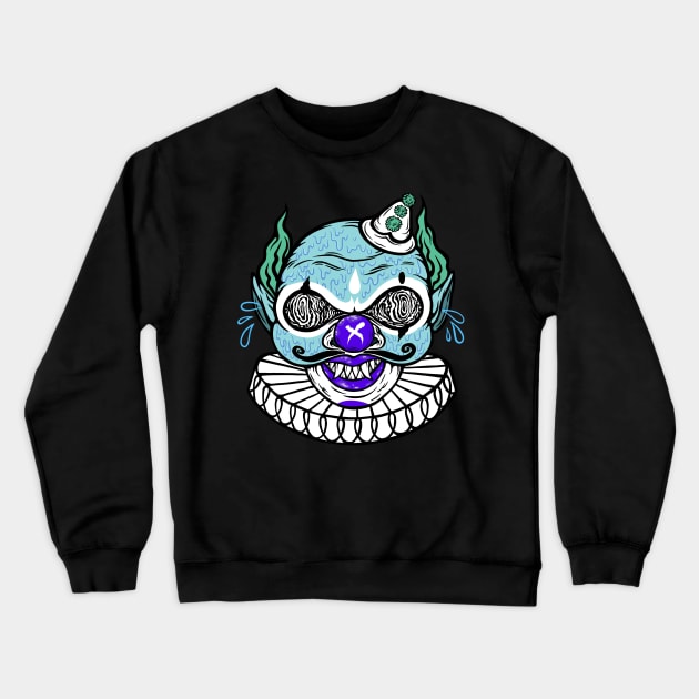 Drowned the Clown Crewneck Sweatshirt by flynnryanart